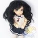 Mohair Wool Doll Wig Size 3 inches No.T12 Black Hair for Tiny BJD Dollfie Puki, Lati White