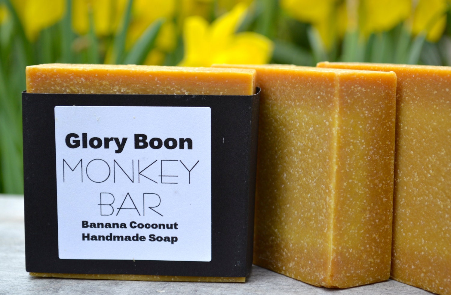 Handmade soap,banana coconut, bath and beauty natural handcrafted cold pressed paraben free