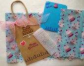 Happy Birthday Gift Bag - Tissue & Card with Envelope - Handmade
