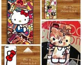 iPhone Cases -  Hello Kitty COLLECTION Girly Kawaii Sanrio Red Bow Cat Retro Vintage Hipster iPhone 4 4s 5 Apple Mac