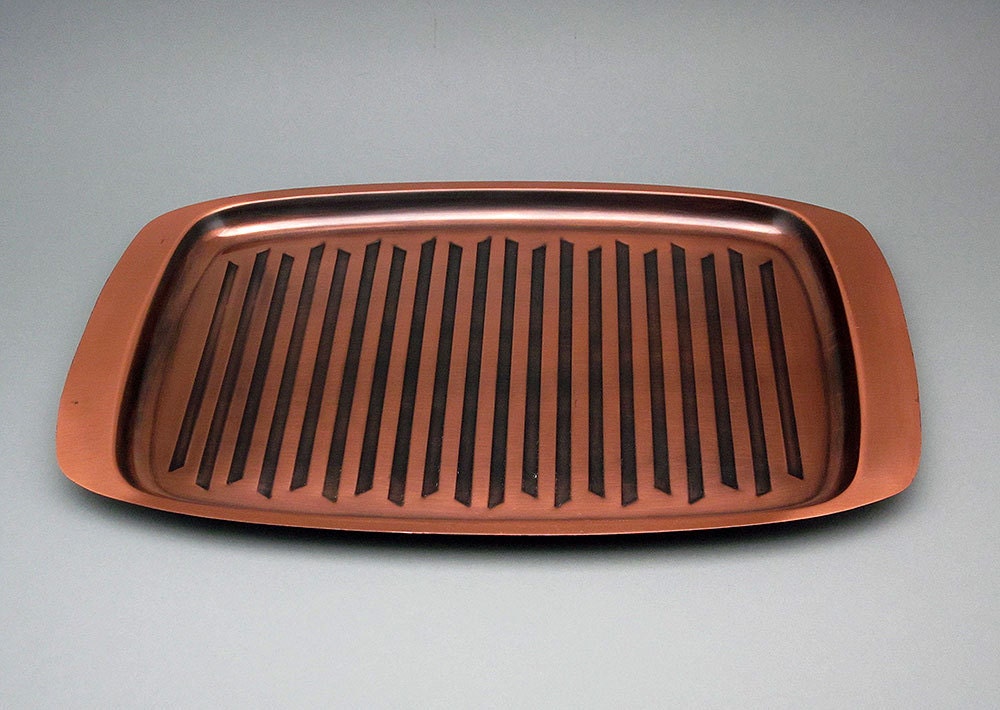 Mid Century Modern copper serving tray