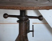 Industrial Round Table Adjustable Height