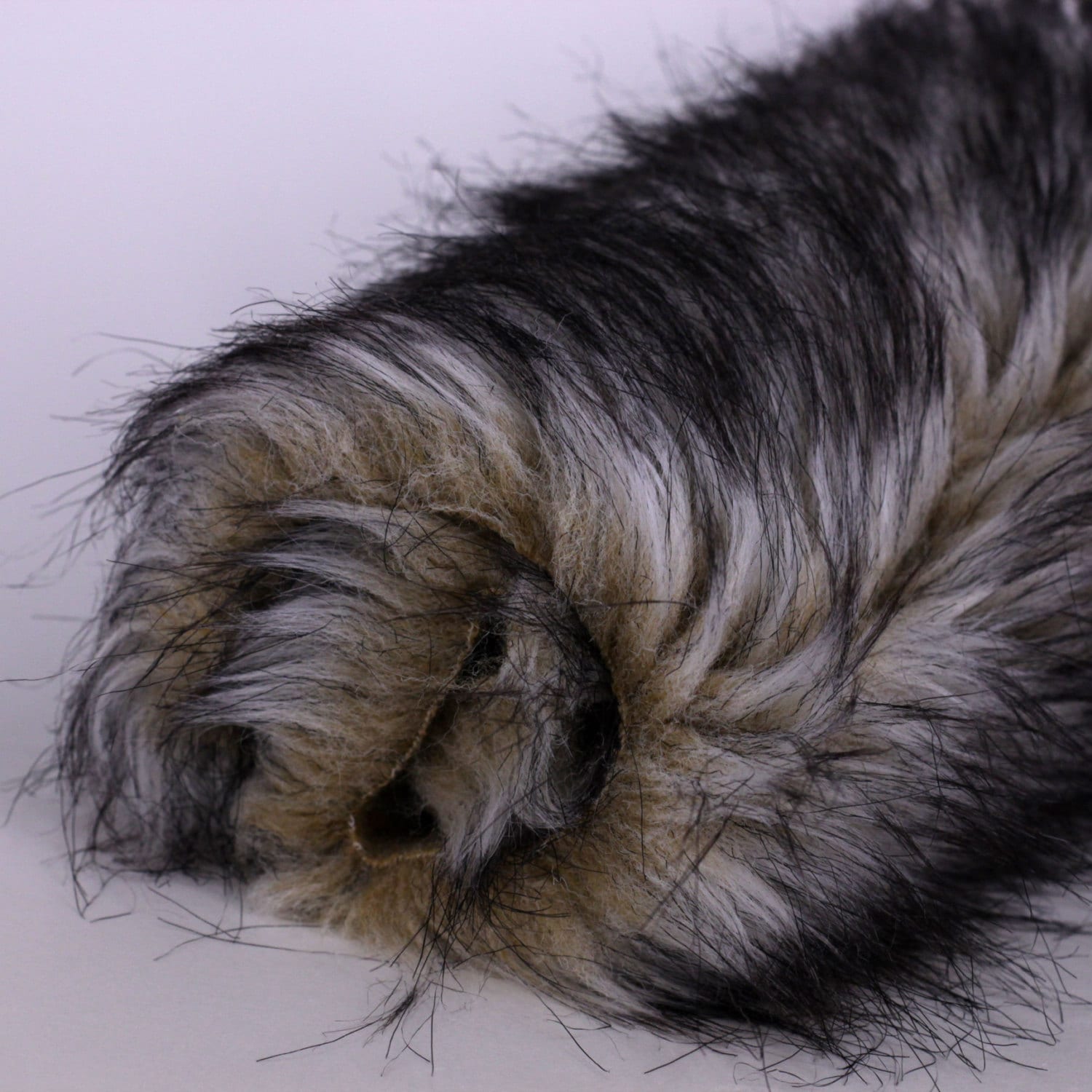 Grey Artificial Fur Faux fur for craft projects art doll by Artito