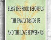 Typographic poster, inspirational print, wall decor, kitchen art, digital print, quote art, farmers market, garden print - 11x14 - Poster