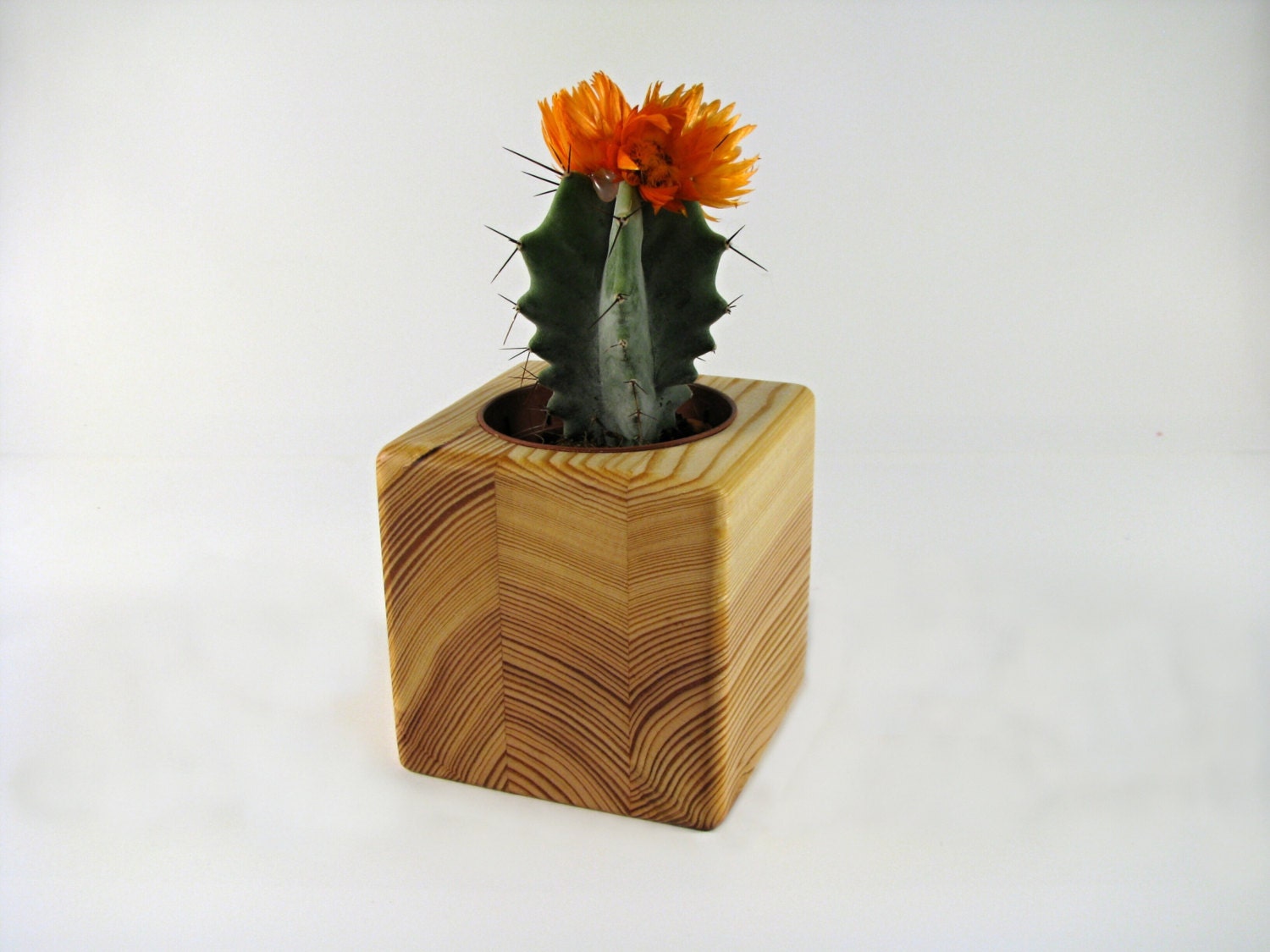 Handmade Wooden Flower pot PINE wood Succulent grow pots Natural wood Outdoor Garden Pot  Wedding gift Solid wood Woodworks Ecological wood
