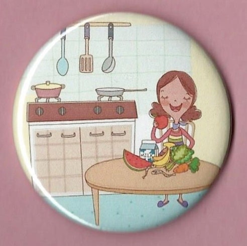 New Magnet: Healthy Chef in the Kitchen (Ships Free)