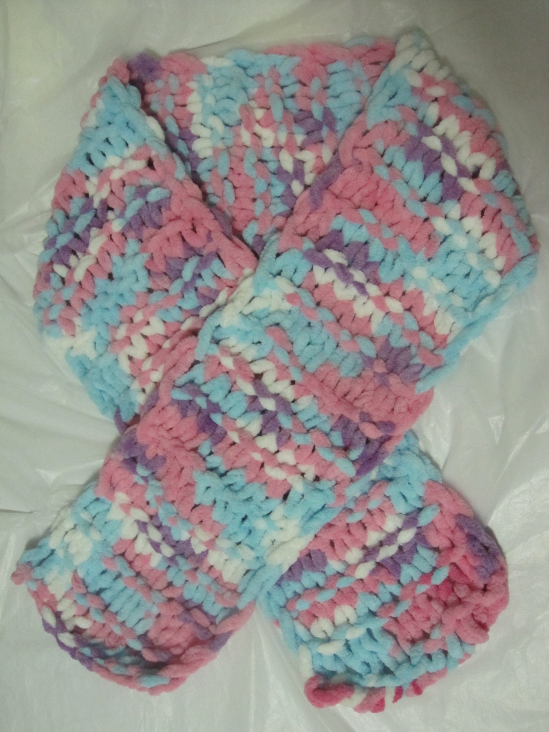 NEW Stylish Multicolor Hand Knit Super Soft & Warm WOOL Crochet SCARF Comfortable Wrap Winter Accessory Best Value Rare Kawaii Gift On Sale