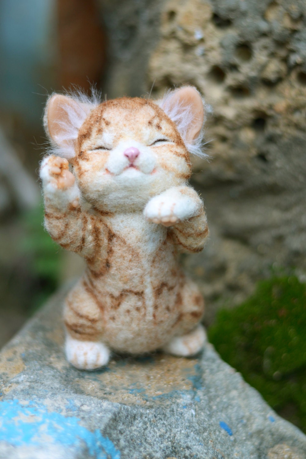 Needle felted kitten Pudding