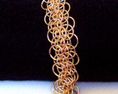 Gold chainmaille bracelet - gold finish bracelet - dragon scale chainmaille bracelet - scale maille bracelet - unique bracelet