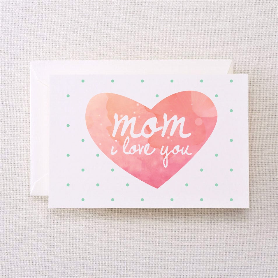 PRINTABLE Mother's Day Greeting Card - Mom I Love You Il_170x135