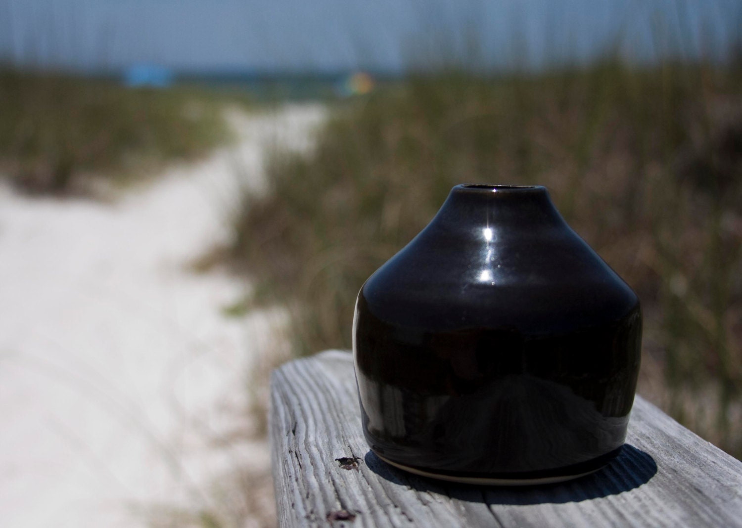 Dark Brown ceramic vase