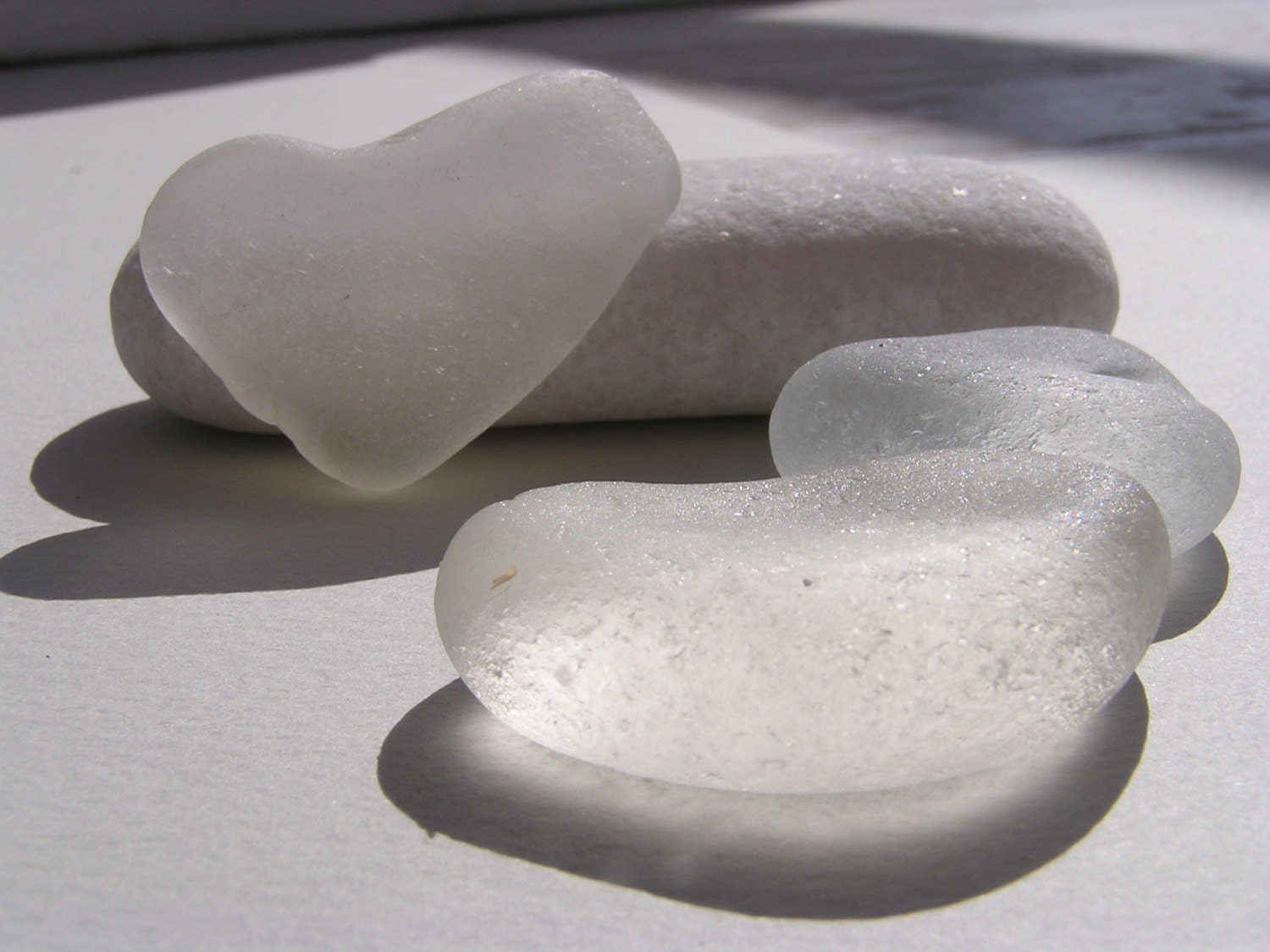 2 Heart shape Sea Glass, sea pottery jewellery,sea glass pottery,sea glass beads, Unique pieces of the Mediterranean sea