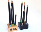 Small Wood pencil holder (2pieces)