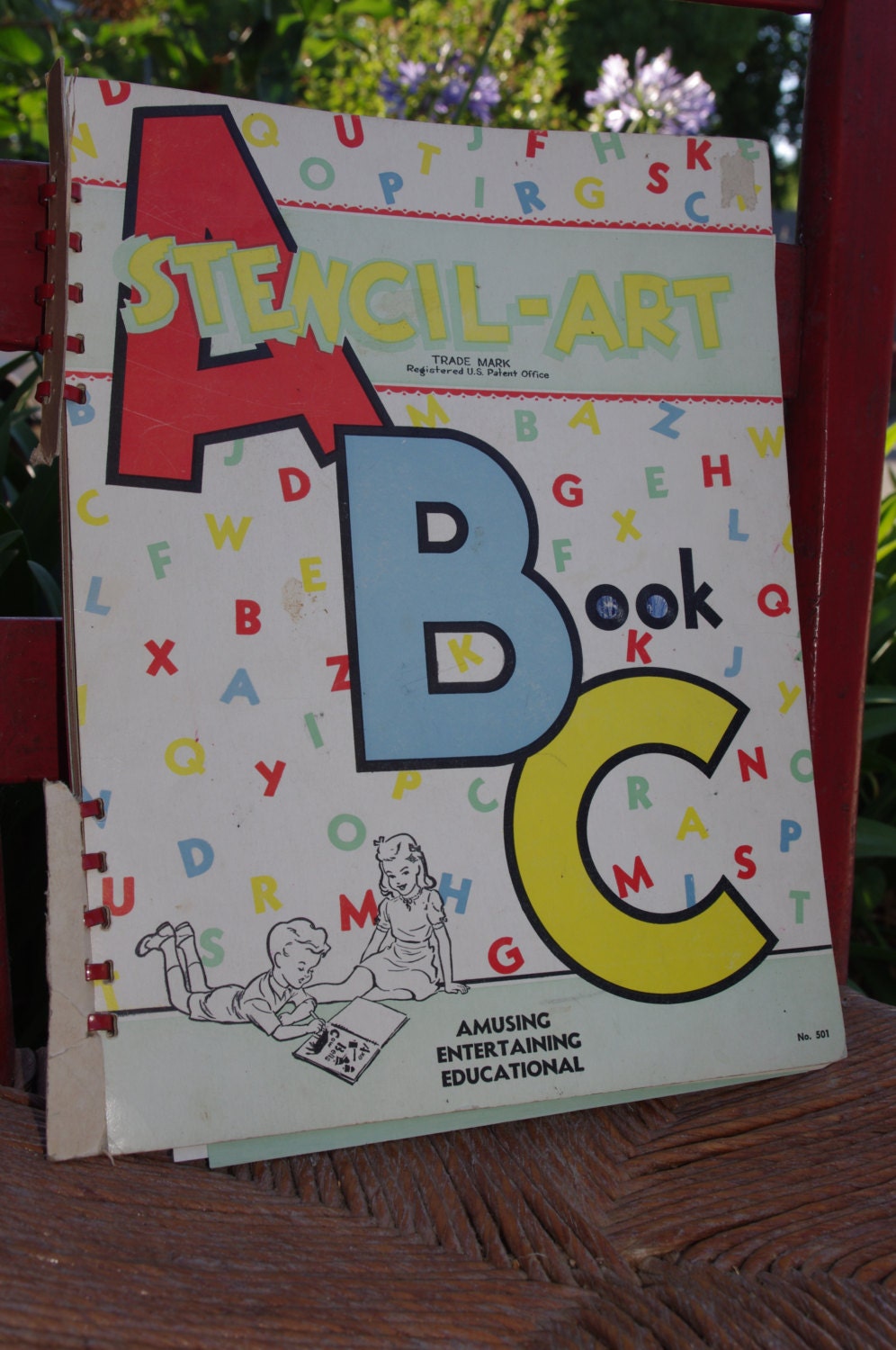 Vintage Stencil Art ABC Book ...1950s...A-Z Stencils...