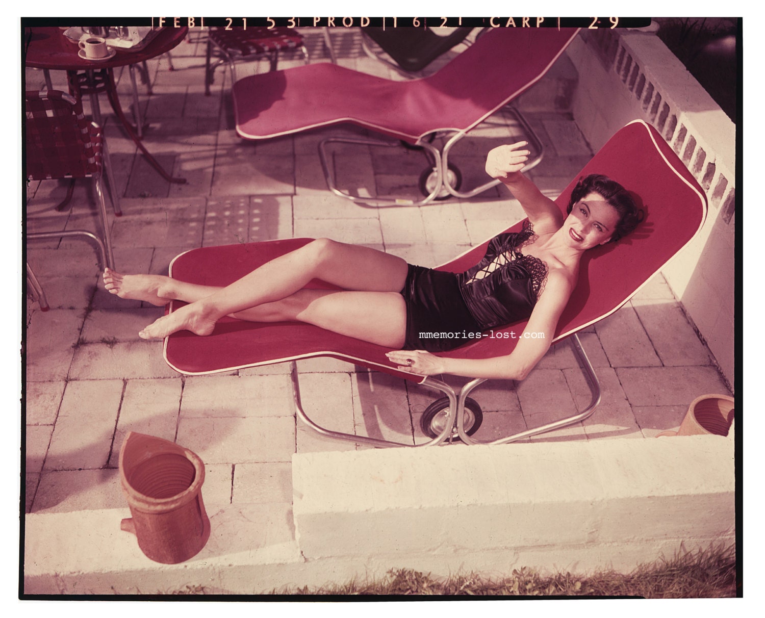 Cyd Charisse, print from original transparency film