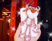 Lovely panther bling bling crystal iphone 4 case iphone 4s case 3D sumsang case pink panther iphone5 cover kawaii pink panther case