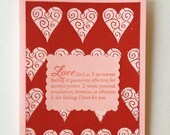 Valentine's Day Card - Romantic - Love - Be My Valentine - Heart - Handmade Card