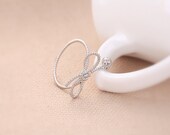 Twisted Ribbon Ring - Silver // R048-SV // Ribbon ring,knot rings, jewelry rings,fashion rings, unique rings,rings for women