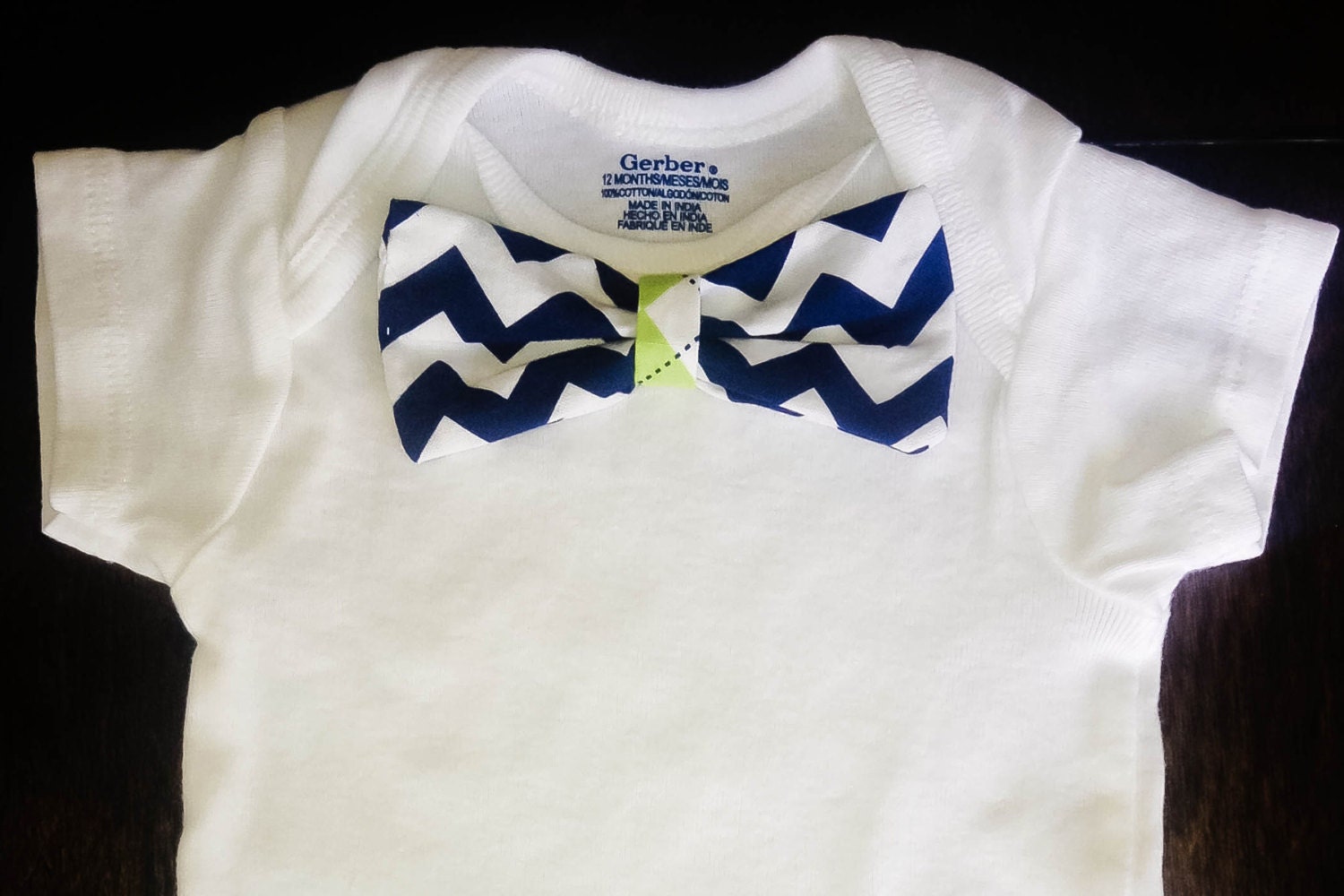 NAVY CHEVRON Bow Tie Onesie Bodysuit Baby Boy- Available in Other Patterns - Spring, Summer, Childrens Fashion, Boy Baby Shower Gift