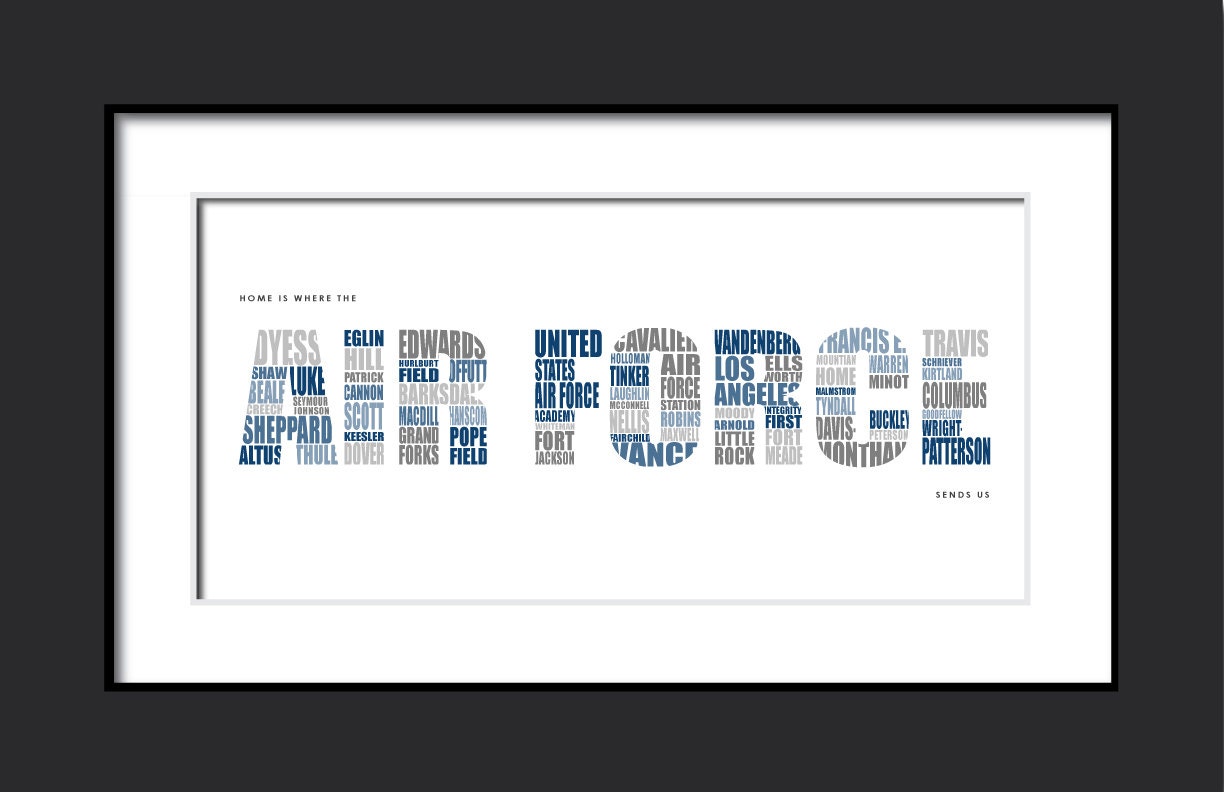 Home is where the Air Force / Marine Corps / Navy / Army sends us - Art Print - Wall Decor