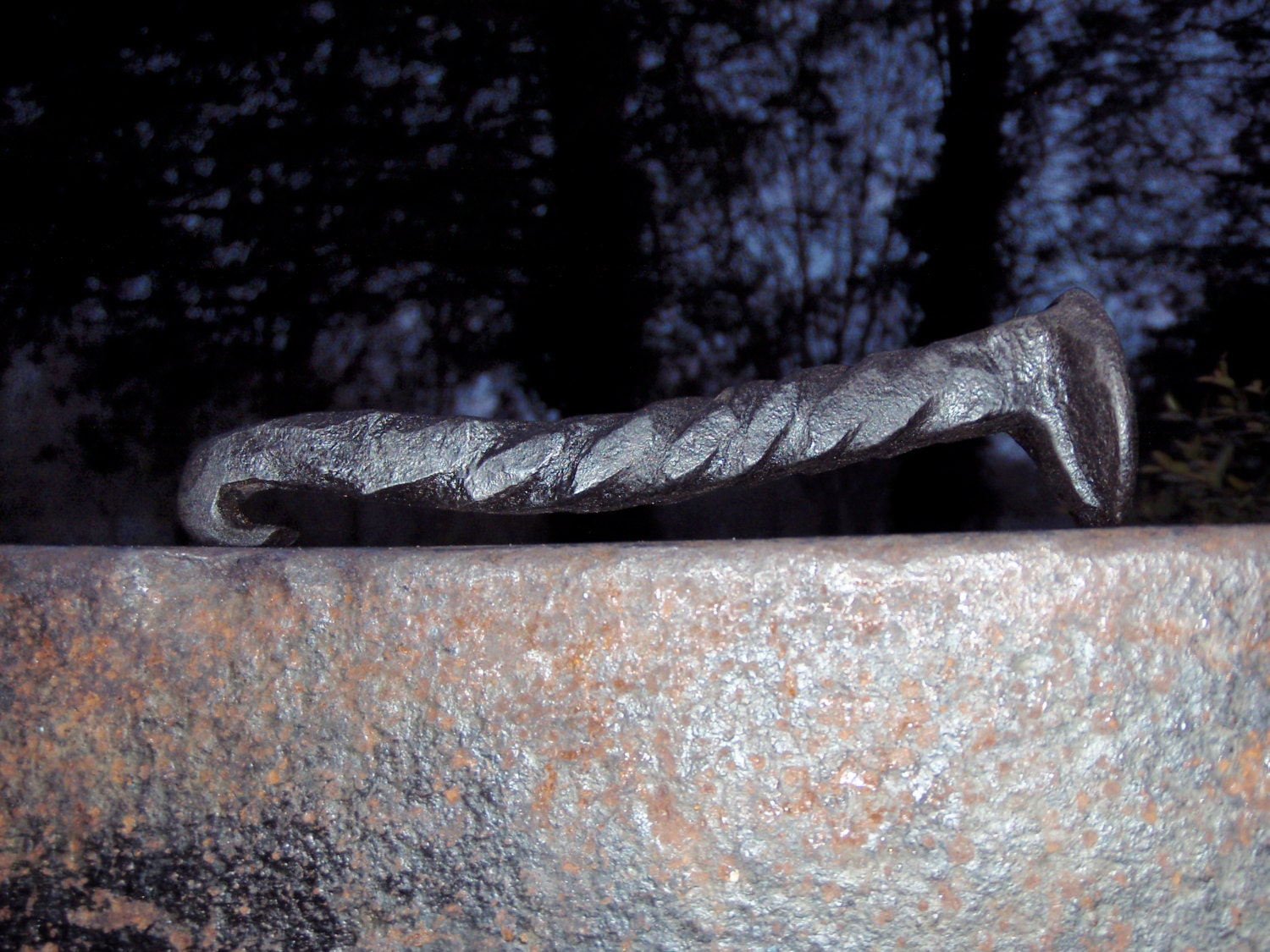 Hand Forged Railroad Spike Bottle Opener