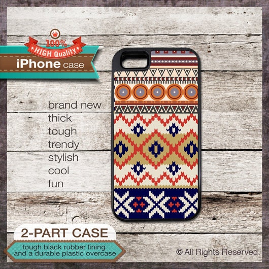 TOUGH iPhone 4 & 4s - iPhone 5 Case Accessory - Navajo Tribal Pattern - Design Cover 27