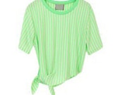 Color Stripe T Shirt/vtg Tshirt/Boxy Tee/Boxy Top/Boxy Shirt/Vintage Clothing/ vtg T Shirt/vtg Shirt/Boho Clothing/Bohemian Clothing