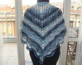 handmade cozy, light, soft and warm knitted wool shawl, wrap and stole