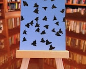 Birds in Flight- ACEO hand pulled silk screen print