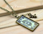 LONDON TO HOGWARTS Platform 9 3/4 ticket Necklace