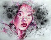Original illustration pastels, charcoal and Acrylics Home Wall Decor Modern - Art Posters, Wall Art, Love Illustration.