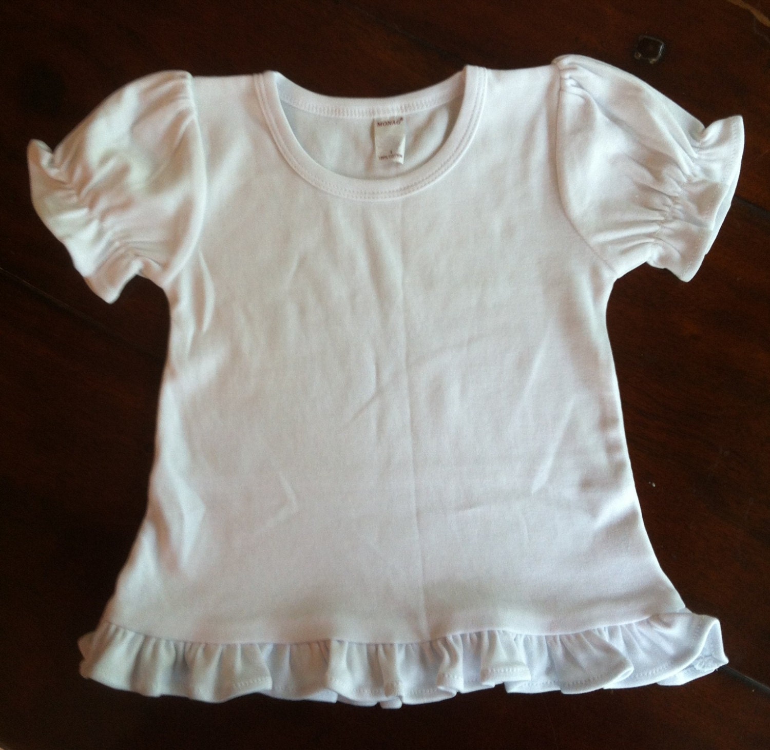 UPGRADE to a MONAG Ruffled/ Frill Short Sleeve Girly Tee Shirt