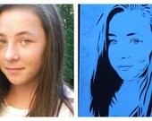 Hand Made Custom Paper Cut Portrait from your digital image     Pet / Baby / Family