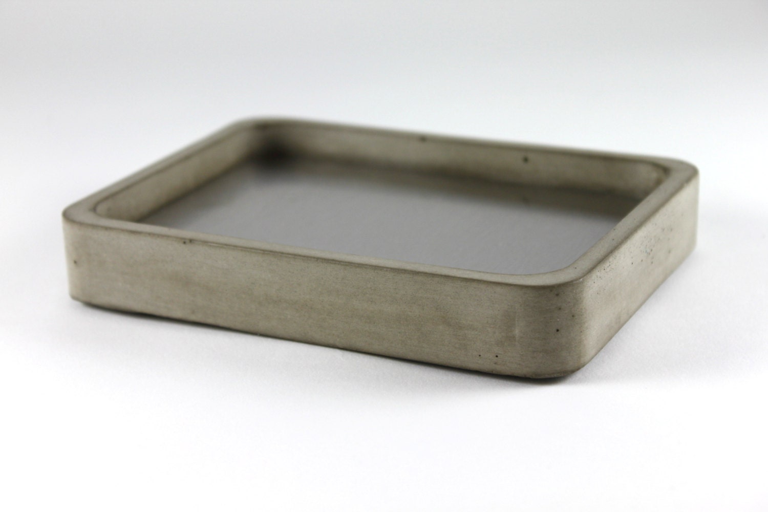 Concrete and Stainless Steel Soap Dish. Concrete Soap Dish. Soap Dish.