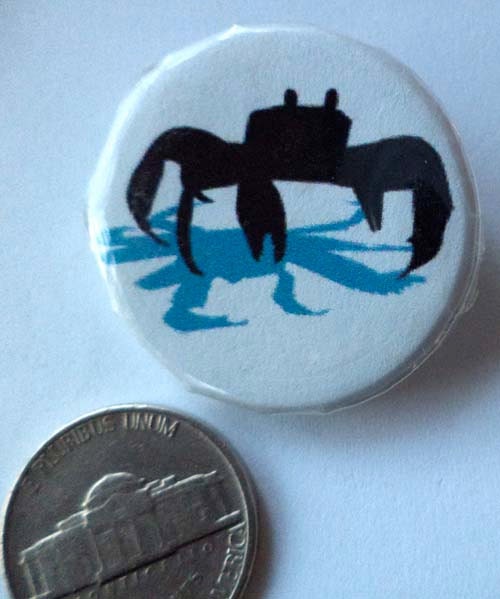 One-inch Ghost Crab Pin