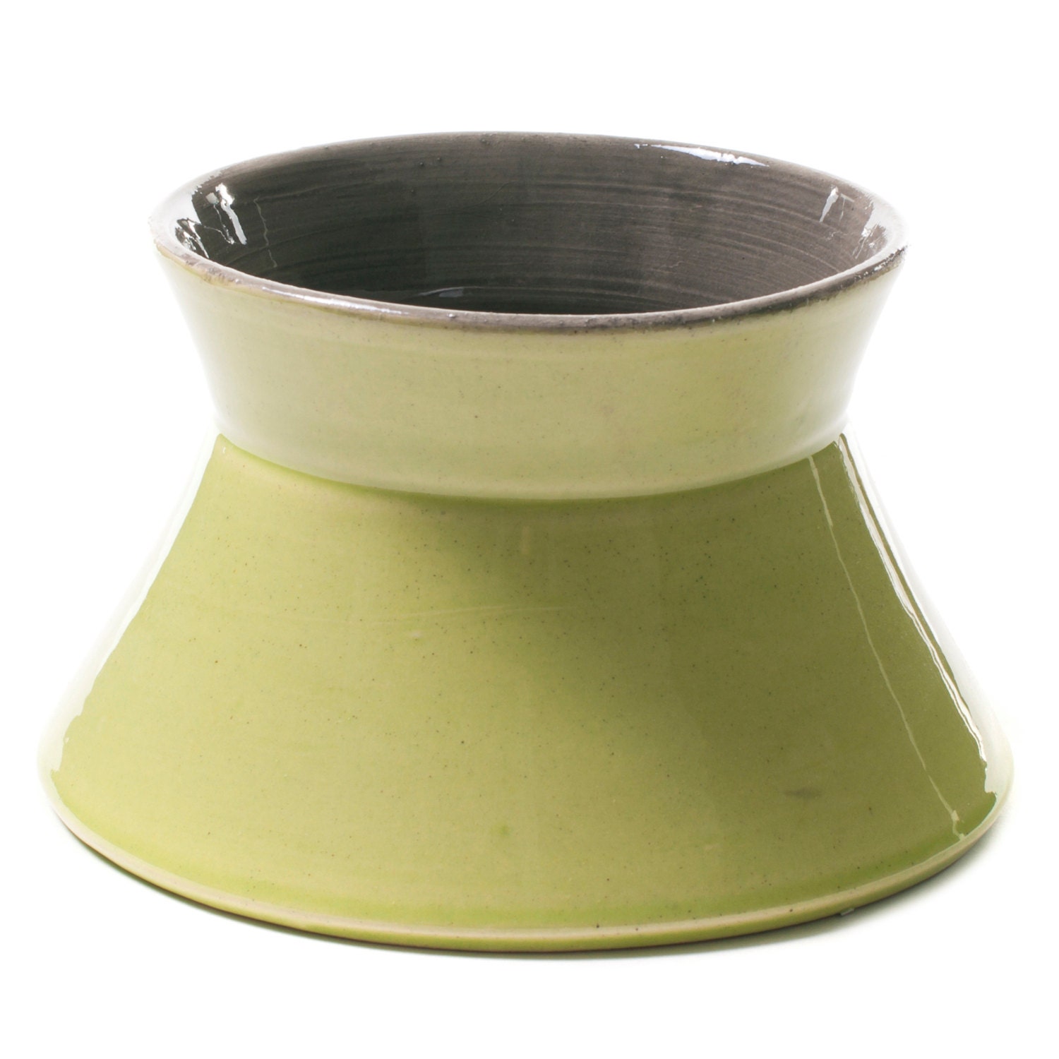 Green and Gray Vase/Cup - HYDRA - Handmade Wheel-Thrown Ceramic Pottery - Modern, different and colorful