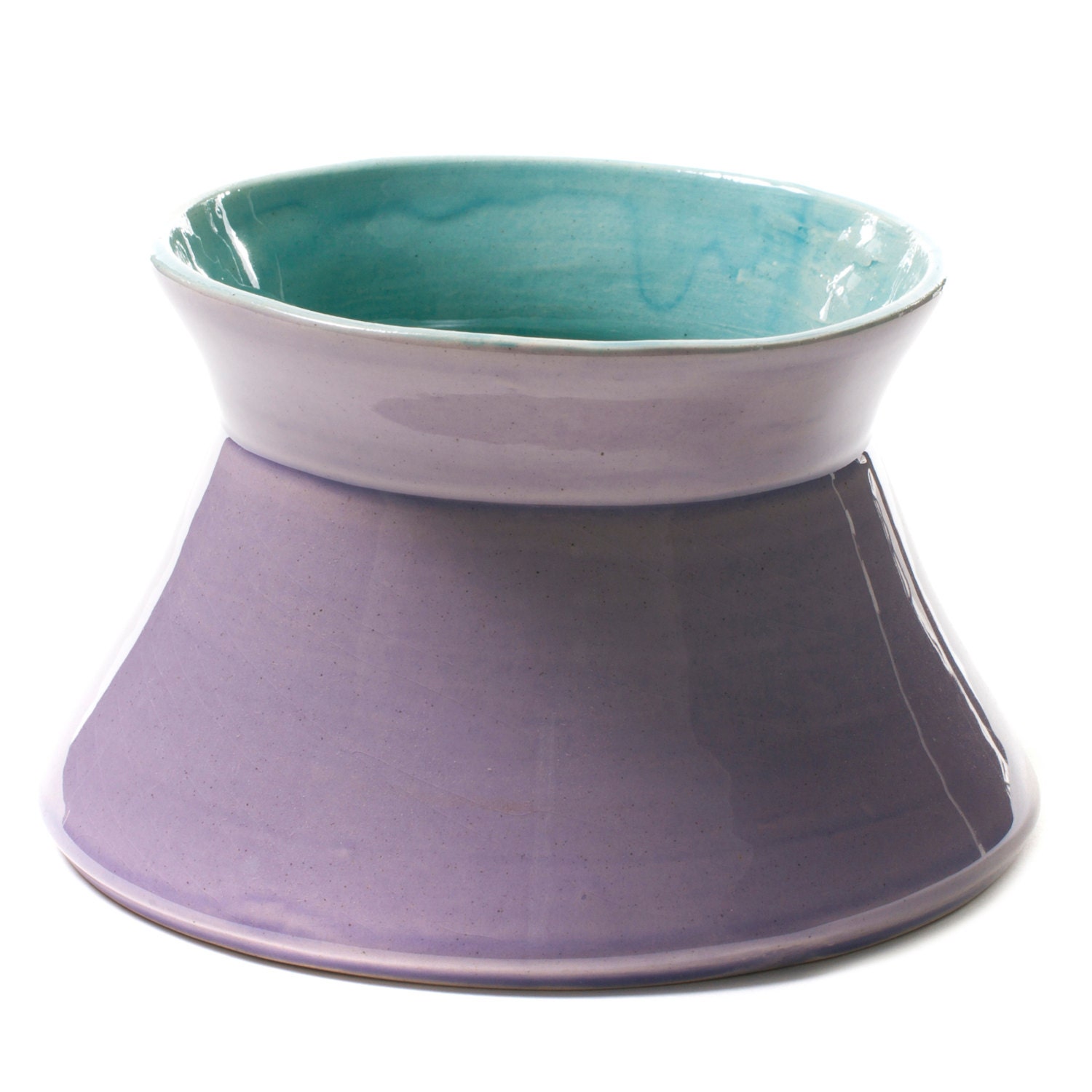 Violet and Turquoise Vase/Cup - HYDRA - Handmade Wheel-Thrown Ceramic Pottery - Modern, different and colorful