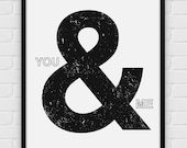 You & Me - Printable Poster - Digital Art, Download and Print JPG
