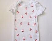 Nautical Ahoy Matey Anchor Anchors Onesie Bodysuit, Tshirt or Tank Top for Newborn baby Toddler Children Big Kids Boys or Girls