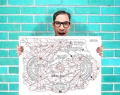 Goonies Map Art - Wall Art Print Poster 16x23 Inch -  Quote Art Geekery