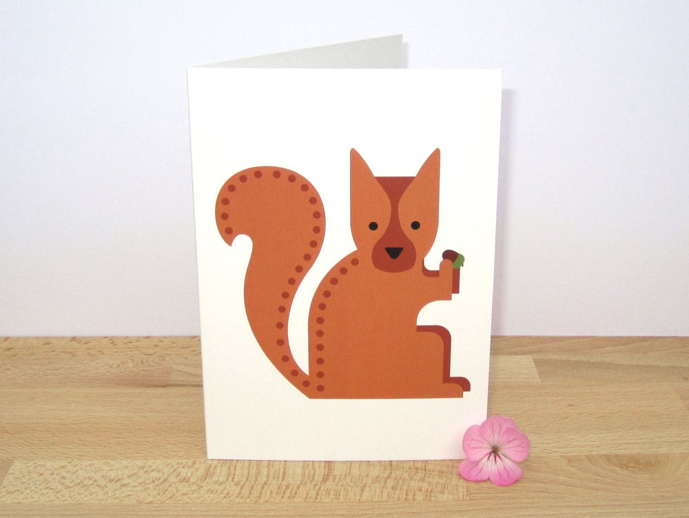 Greeting Card - Red Squirrel