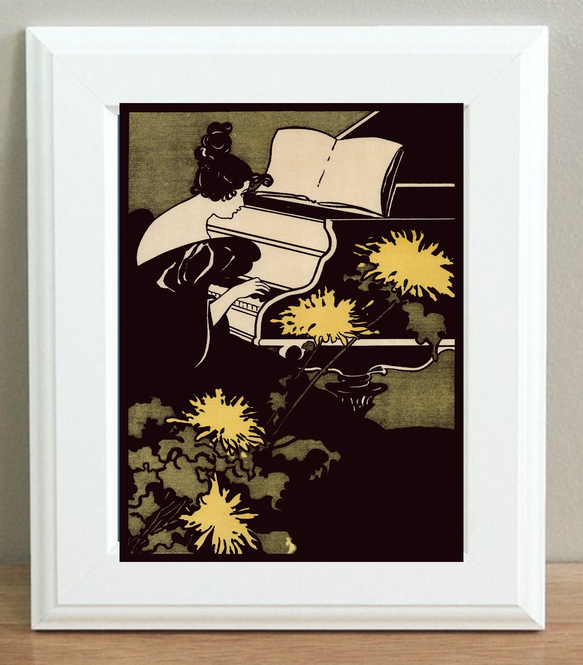 The Elegant Pianist POSTER 12 x 16 large musical print