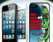 Zombie head Iphone 4 case - walking dead funny saying Iphone 4 4S plastic case - Funny cartoon horror supernatural  plastic iphone 4S case