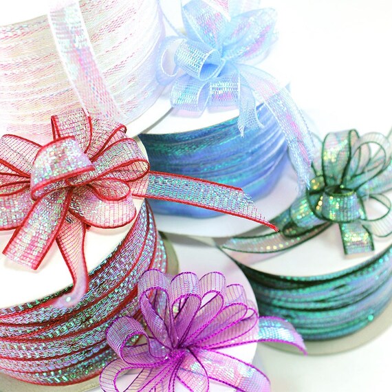 Organza Pull-Up Ribbons 3/8" (spool of 50 yards) - ** FREE SHIPPING ** Il_570xn