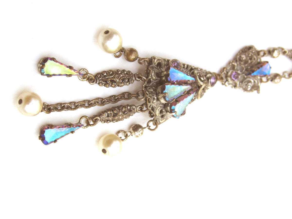 Vintage Necklace, Art Deco Necklace, Vintage Jewelry, 1920's Necklace by Chantilly Cottage