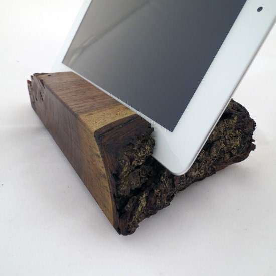 Wood iPad Stand Live Edge Wood Walnut - Gideon
