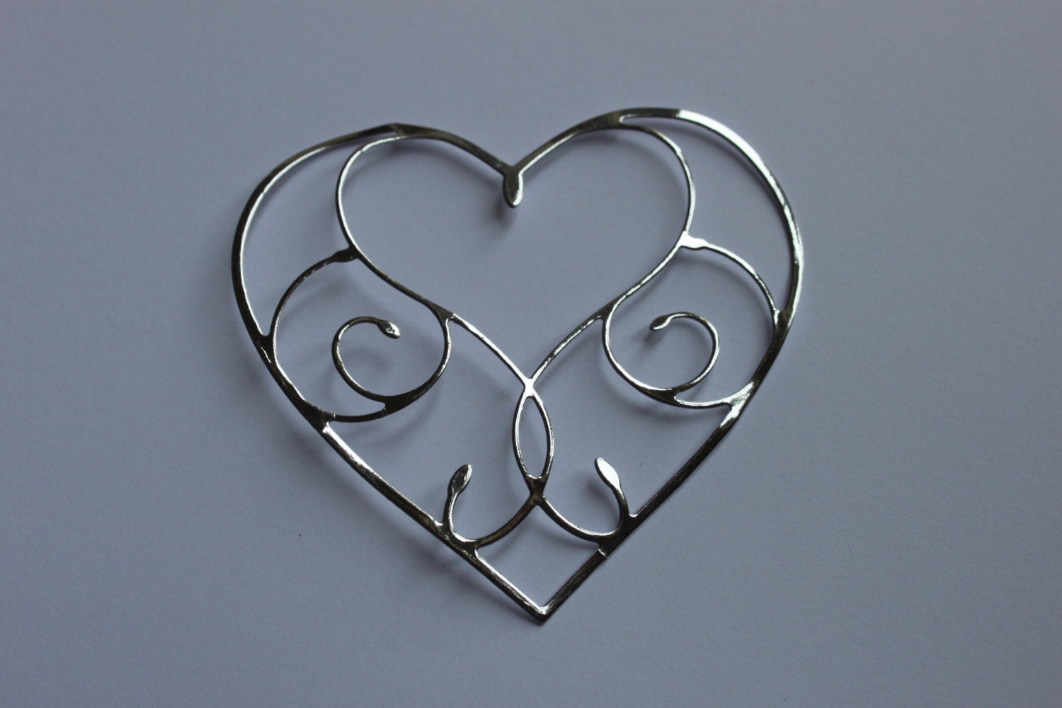6 Beautiful Delicate Heart Die Cuts Mirrored card Gold,Silver,Blue,Pink-wedding