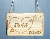 Made to Order "Driftwood Style" Wooden I Love You Wedding Anniversary Sign / Plaque - Custom made and Personalised gift
