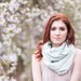 Mint Circle Scarf, Linen Circle Scarf, Summer Circle Scarf, Mint Green Circle Scarf, Fabric Circle Scarf, Summer Scarf, Mint Summer Scarf