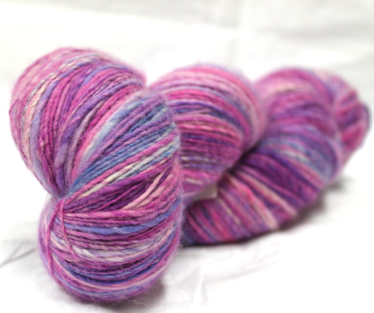 Handspun Dyed Merino Wool and Tencel Yarn 210g hs26 - TextileArtsandCrafts Handspun Dyed Merino Wool and Tencel Yarn 210g hs26 - TextileArtsandCrafts